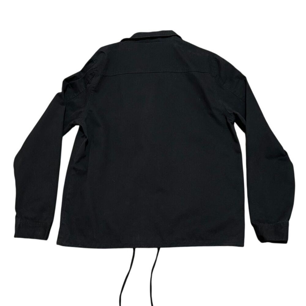 The Rail Black Coach Jacket Men’s Medium Snap Front Cotton Lined Lightweight - Picture 3 of 8